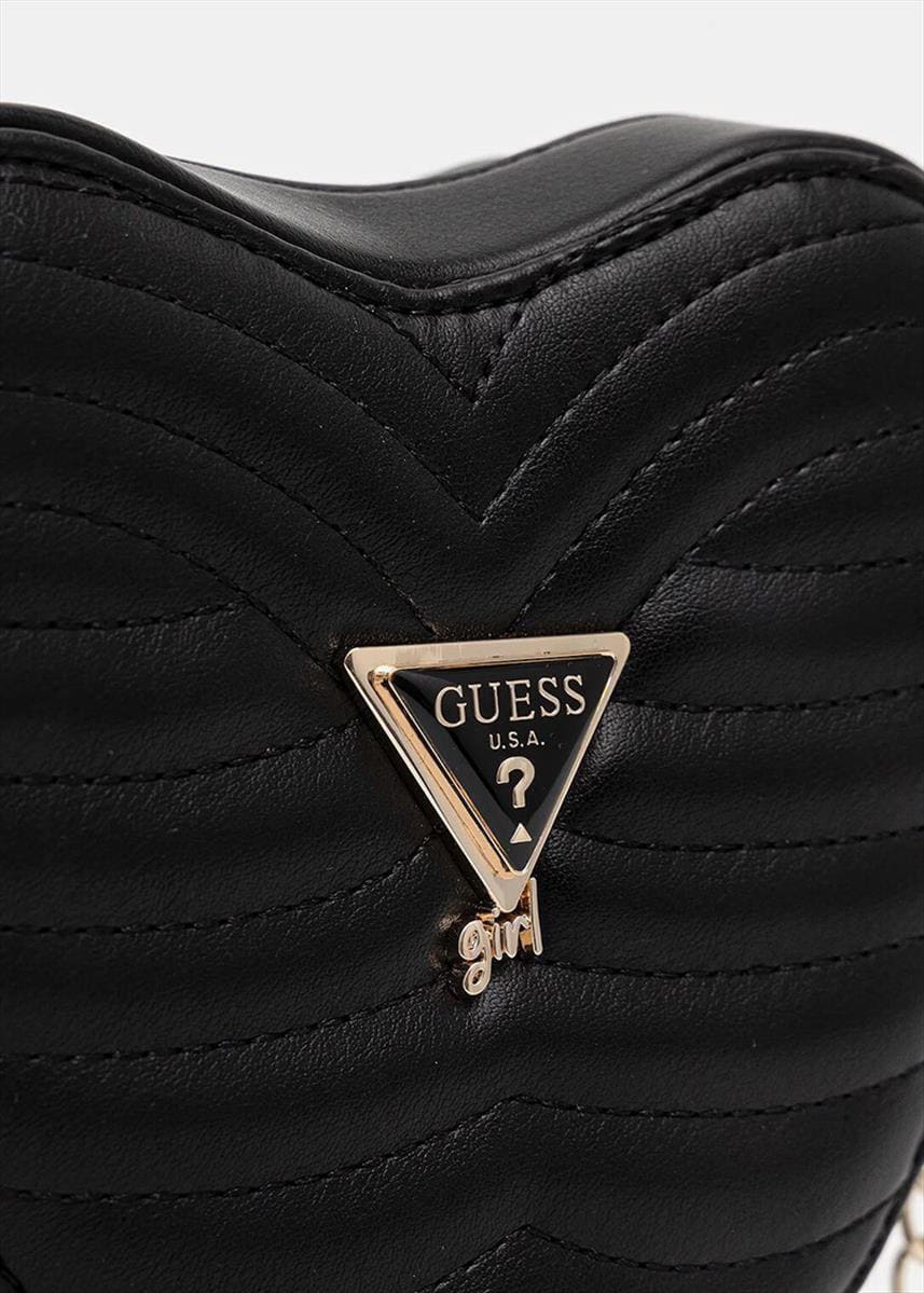 Guess Παιδική Τσάντα Χιαστί Mini Crossbody Heart Girl (J5BZ12WGT10-JBLK)