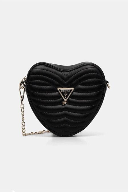 Guess Παιδική Τσάντα Χιαστί Mini Crossbody Heart Girl (J5BZ12WGT10-JBLK)