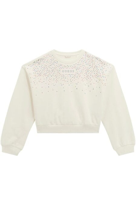 Guess Παιδικό Φούτερ Crop Με Στρας Κορίτσι (J5BQ05KAV34-G012)