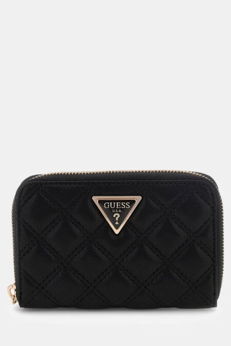 Guess Πορτοφόλι Giully SLG Medium Zip Around (SWQG9673140-BLA)