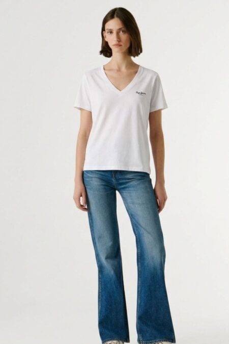 Pepe Jeans Γυναικεία Κοντομάνικη Μπλούζα Mae (PL5000123-800)