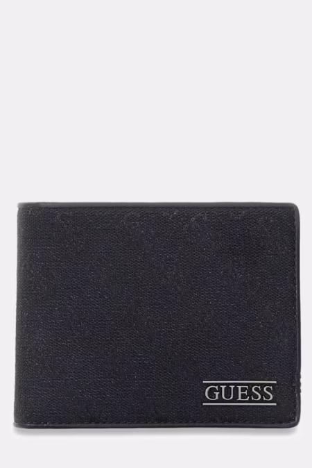 Guess Αντρικό Πορτοφόλι Με Λογότυπο Boston Bifold (SMBOLJLEA20-DAB)