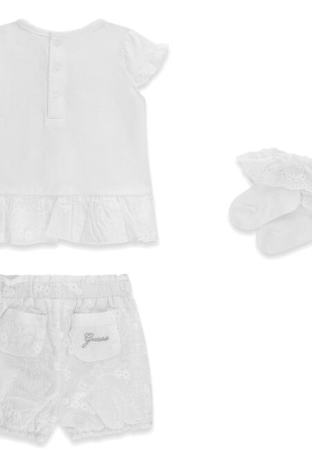Guess Βρεφικό Σετ Με Σορτς Set Ss T-Shirt+Short+Socks Girl (S6GG11K6YW0-G011)