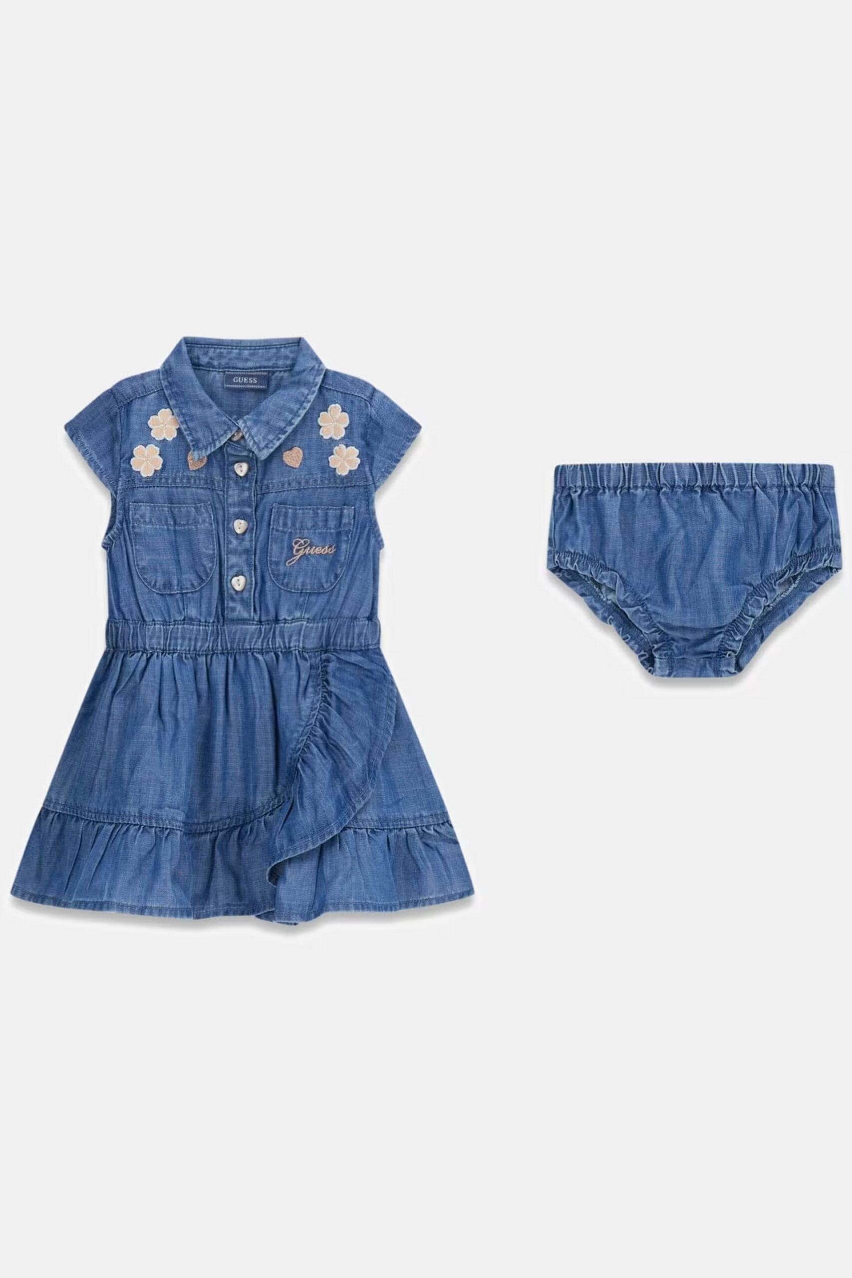 Guess Βρεφικό Σετ Φόρεμα Με Βρακάκι Denim Κορίτσι (A6GK09D3X30-MSBW)