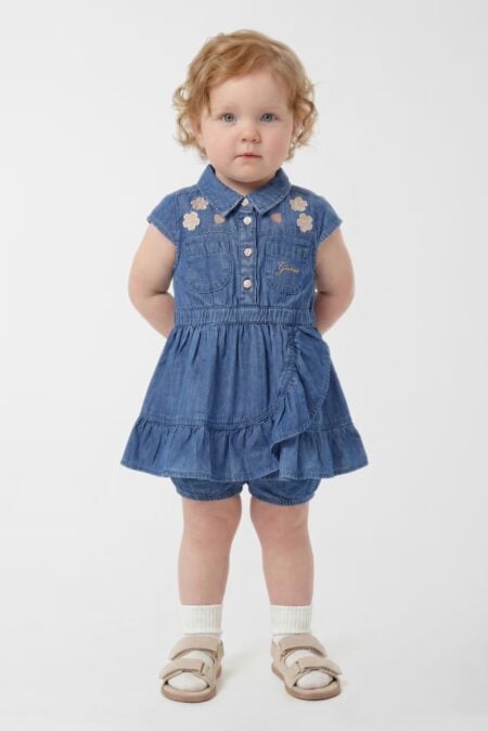 Guess Βρεφικό Σετ Φόρεμα Με Βρακάκι Denim Κορίτσι (A6GK09D3X30-MSBW)
