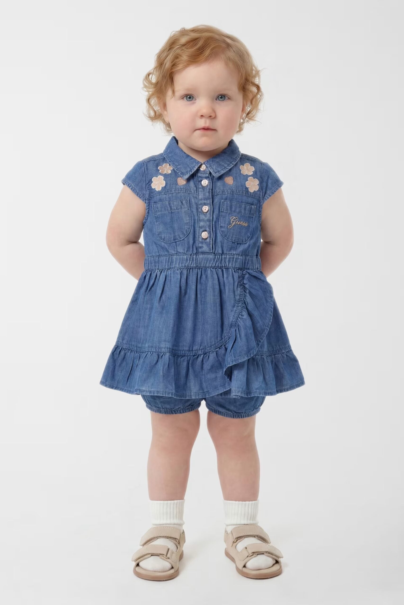 Guess Βρεφικό Σετ Φόρεμα Με Βρακάκι Denim Κορίτσι (A6GK09D3X30-MSBW)