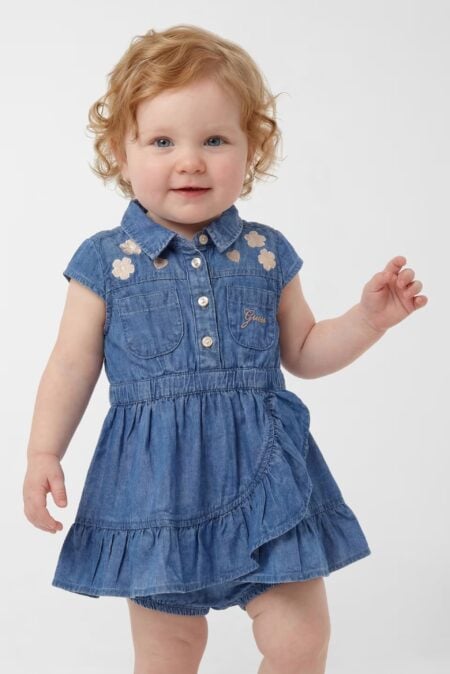 Guess Βρεφικό Σετ Φόρεμα Με Βρακάκι Denim Κορίτσι (A6GK09D3X30-MSBW)