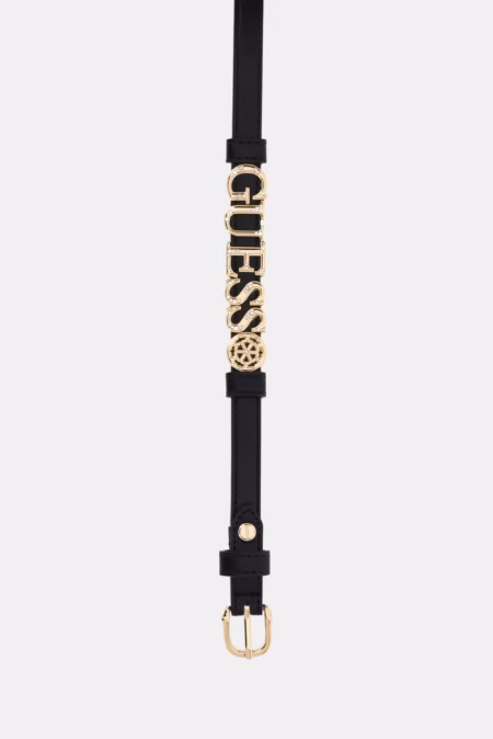 Guess Γυναικεία Ζώνη Μαύρη Με Λογότυπο Adjustable (BW9324P6115-BLA)