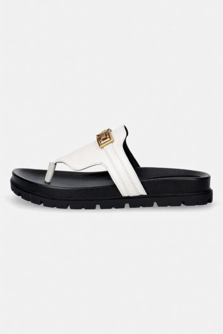 Guess Γυναικείες Δερμάτινες Σαγιονάρες Farron (FLJFRRLEA03-WHI) 1