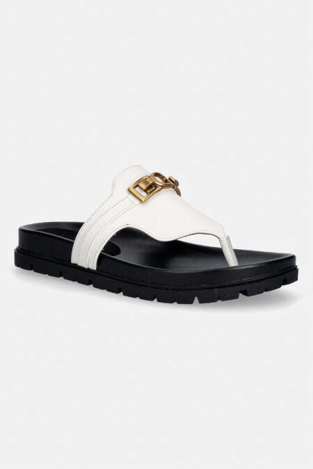 Guess Γυναικείες Δερμάτινες Σαγιονάρες Farron (FLJFRRLEA03-WHI) 1