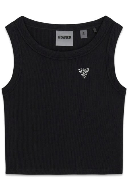 Guess Παιδική Αμάνικη Μπλούζα Rib Crop Top Κορίτσι (J6GI36K8RT2-JBLK) 1