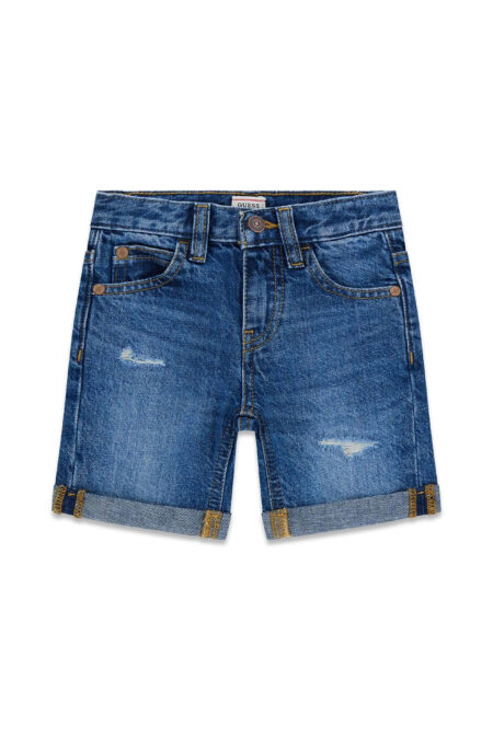 Guess Παιδική Βερμούδα Denim Linen Rigid Αγόρι (N6GD06D41E0-CBAY)