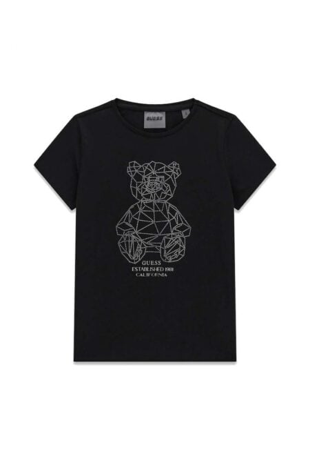 Guess Παιδική Κοντομάνικη Μπλούζα Relaxed Κορίτσι (J6GI41J1314-JBLK)