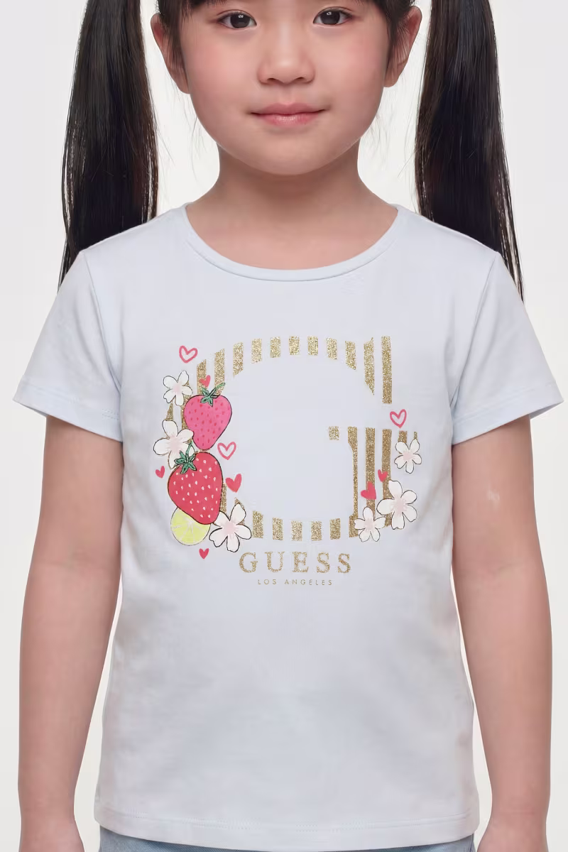 Guess Παιδική Κοντομάνικη Μπλούζα Με Λογότυπο Girl (K6GI00K6YW4-G011)