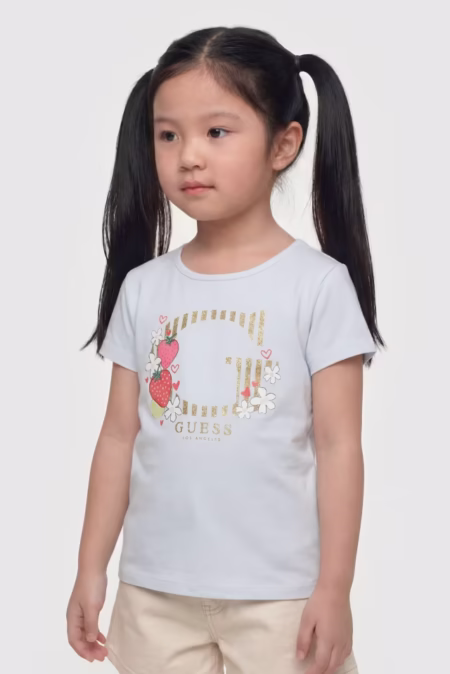 Guess Παιδική Κοντομάνικη Μπλούζα Με Λογότυπο Girl (K6GI00K6YW4-G011)