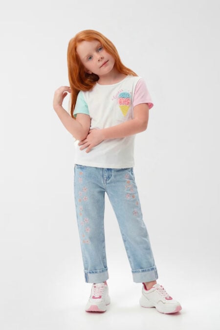 Guess Παιδική Κοντομάνικη Μπλούζα Με Λογότυπο Girl (K6GI14K6YW4-G011)