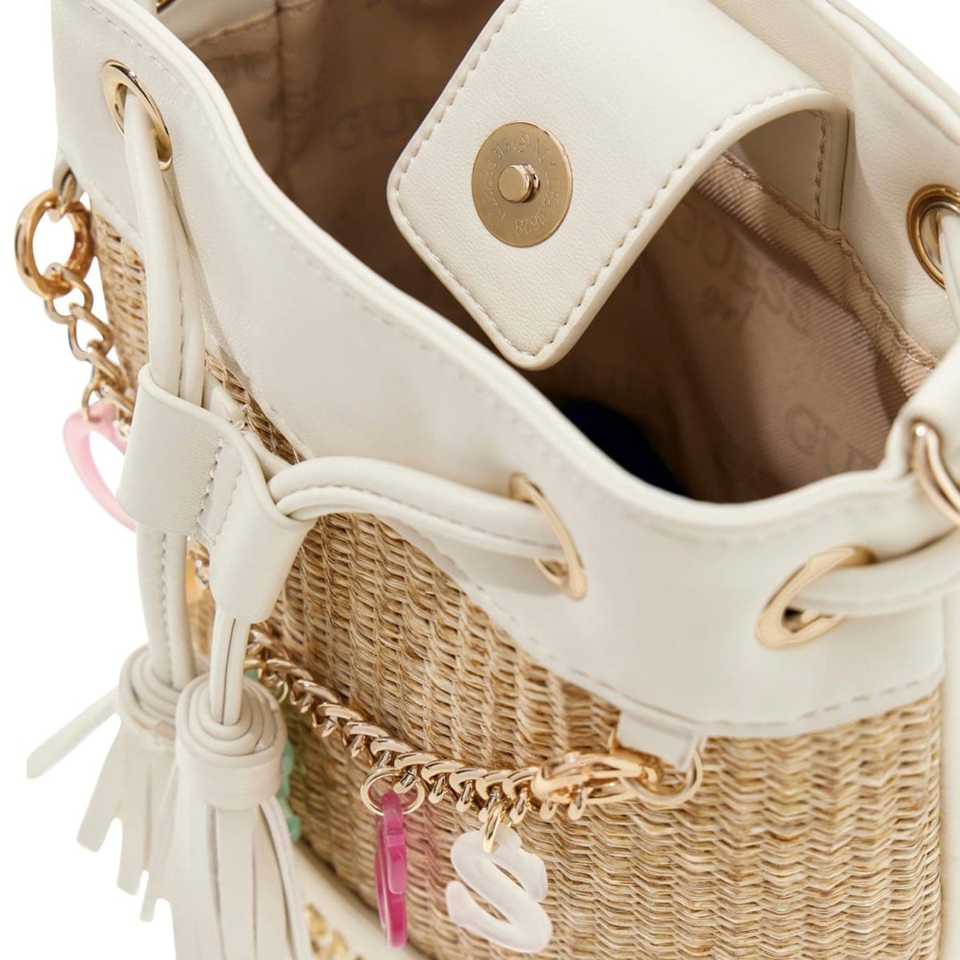 Guess Παιδική Τσάντα Straw Mini Bucket Bag Girl (J6GZ19WH860-F0D9)