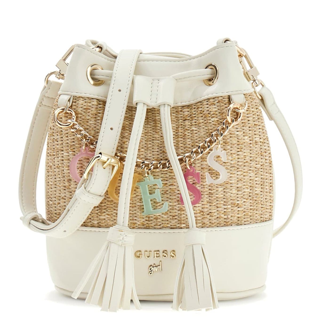 Guess Παιδική Τσάντα Straw Mini Bucket Bag Girl (J6GZ19WH860-F0D9)
