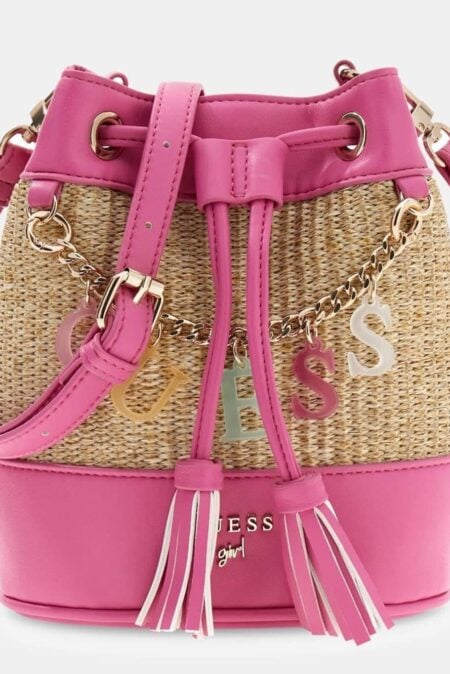 Guess Παιδική Τσάντα Straw Mini Bucket Bag Girl (J6GZ19WH860-F4K7) -4