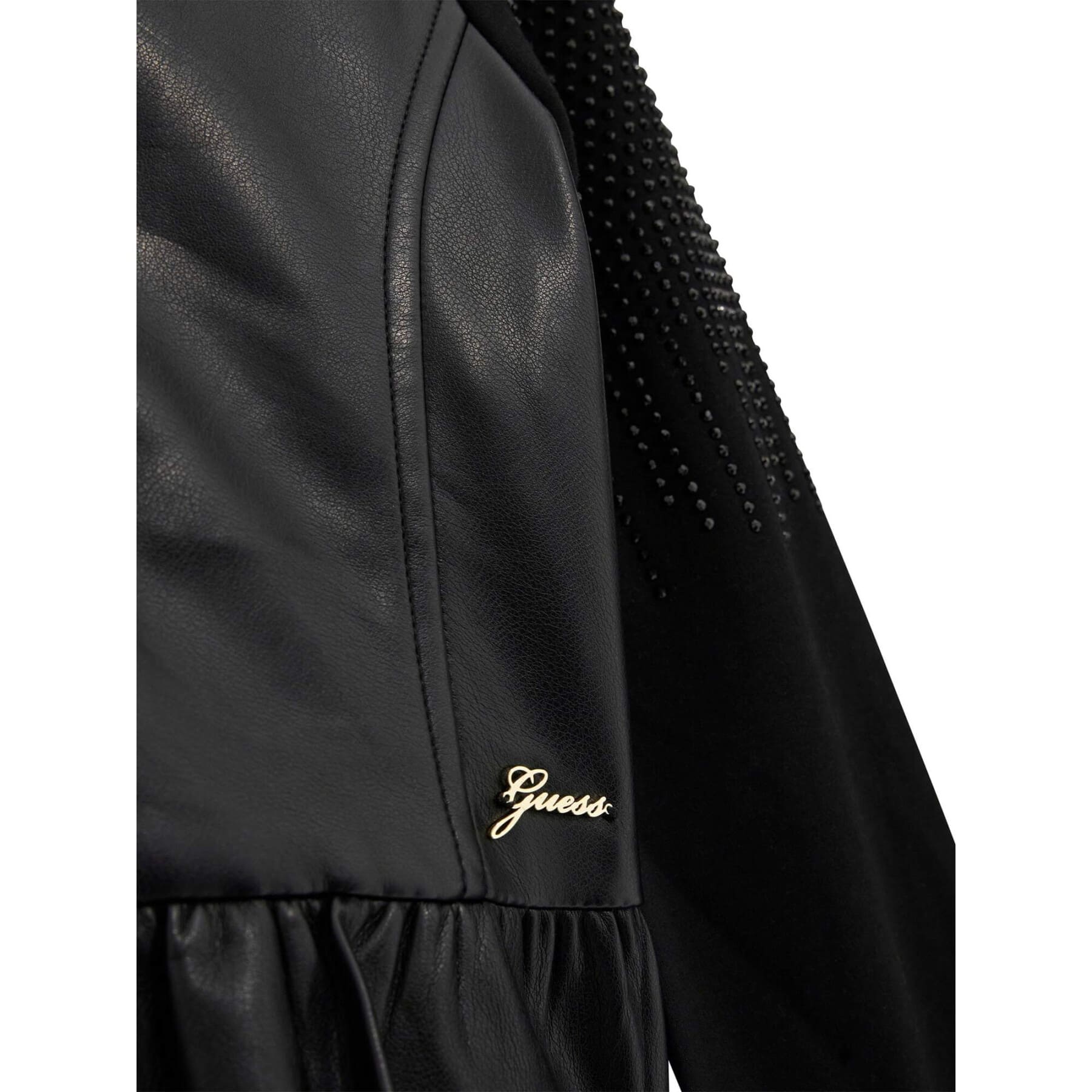 Guess Παιδικό Μαύρο Jacket Leather Girl (J5RL12WFV60-JBLK)