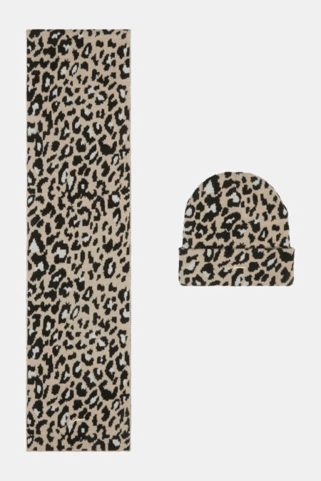 Guess Παιδικό Σετ Σκουφάκι και Κασκόλ Animal Print Girl (J5BZ05Z3H40-P12L)