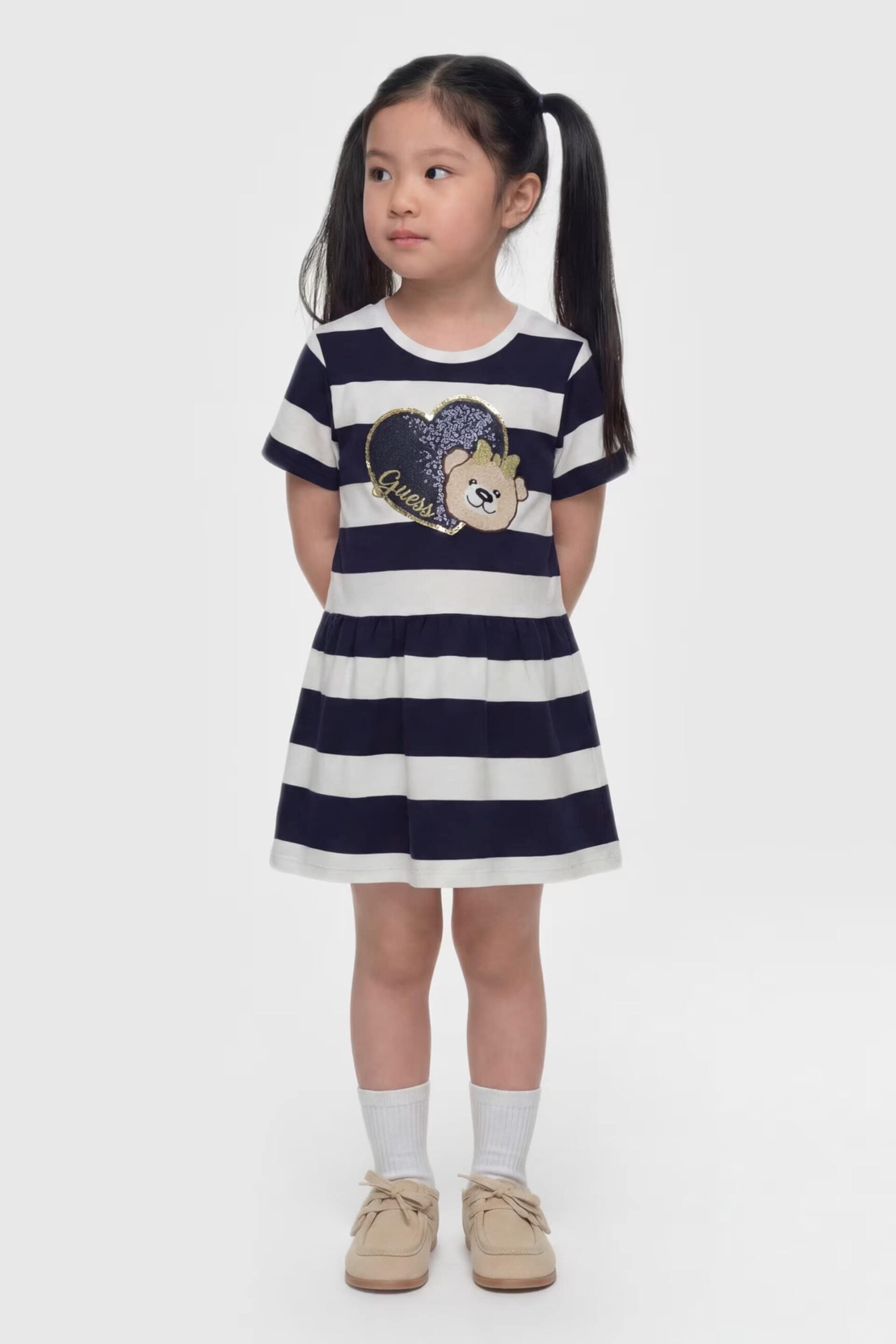 Guess Παιδικό Φόρεμα French Terry Girl (K6GK07KBOR4-S742)