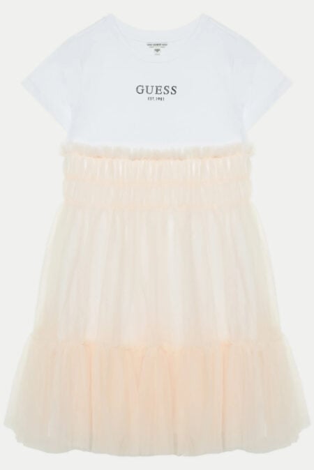 Guess Παιδικό Φόρεμα Midi Fit And Flare Από Τούλι Girl (J5RK18K6YW0-G63Q)
