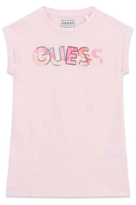 Guess Παιδικό Φόρεμα Με Λογότυπο Παγιέτες Stretch Baby Terry Girl (K6GK10KAE24-G67D) 1