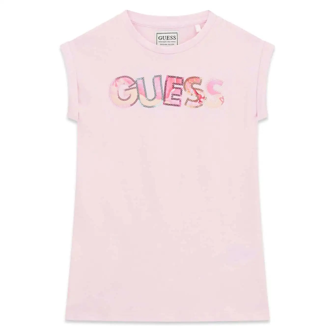 Guess Παιδικό Φόρεμα Με Λογότυπο Παγιέτες Stretch Baby Terry Girl (K6GK10KAE24-G67D) 1