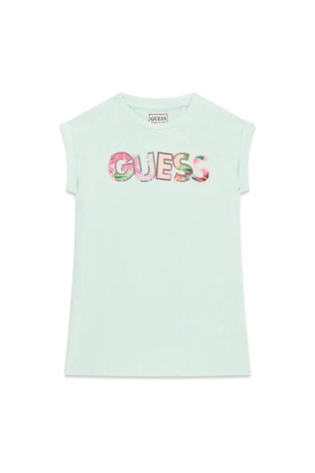 Guess Παιδικό Φόρεμα Με Λογότυπο Παγιέτες Stretch Baby Terry Girl (K6GK10KAE24-G7FK)