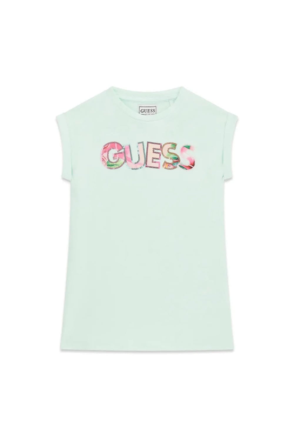 Guess Παιδικό Φόρεμα Με Λογότυπο Παγιέτες Stretch Baby Terry Girl (K6GK10KAE24-G7FK)