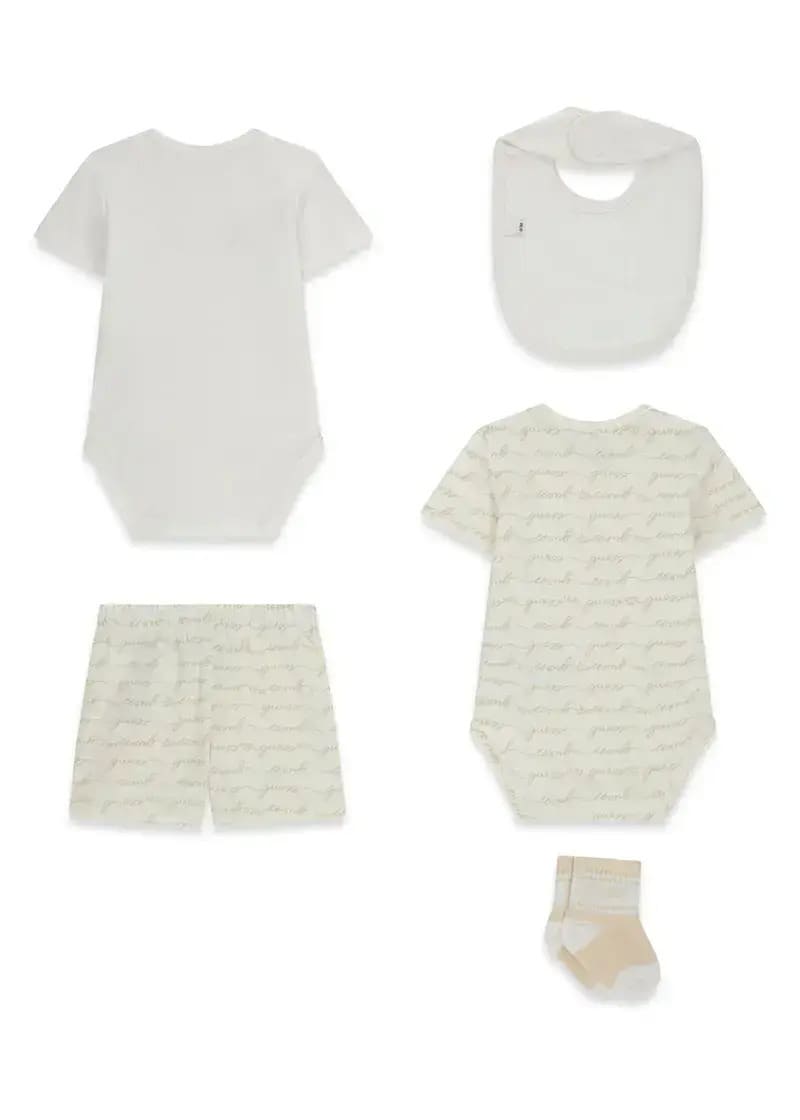 Guess Βρεφικό Σετ Φορμάκια Μπεζ 5τεμαχίων Unisex (H6GW03K6YW1-P07C)