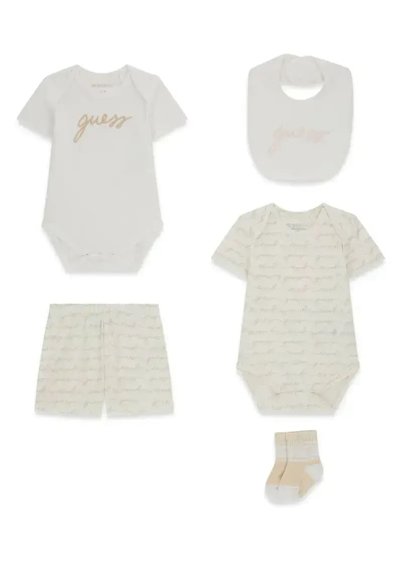 Guess Βρεφικό Σετ Φορμάκια Μπεζ 5τεμαχίων Unisex (H6GW03K6YW1-P07C)