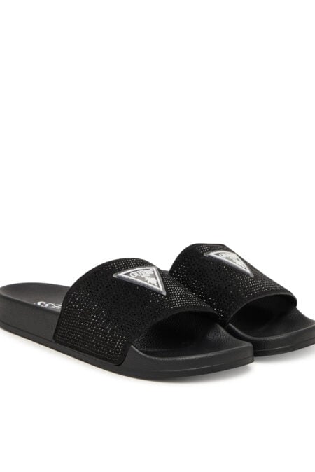 Guess Γυναικεία Σαγιονάρα Beach Slippers Rhinestones (E6GZ16BB00F-JBLK)