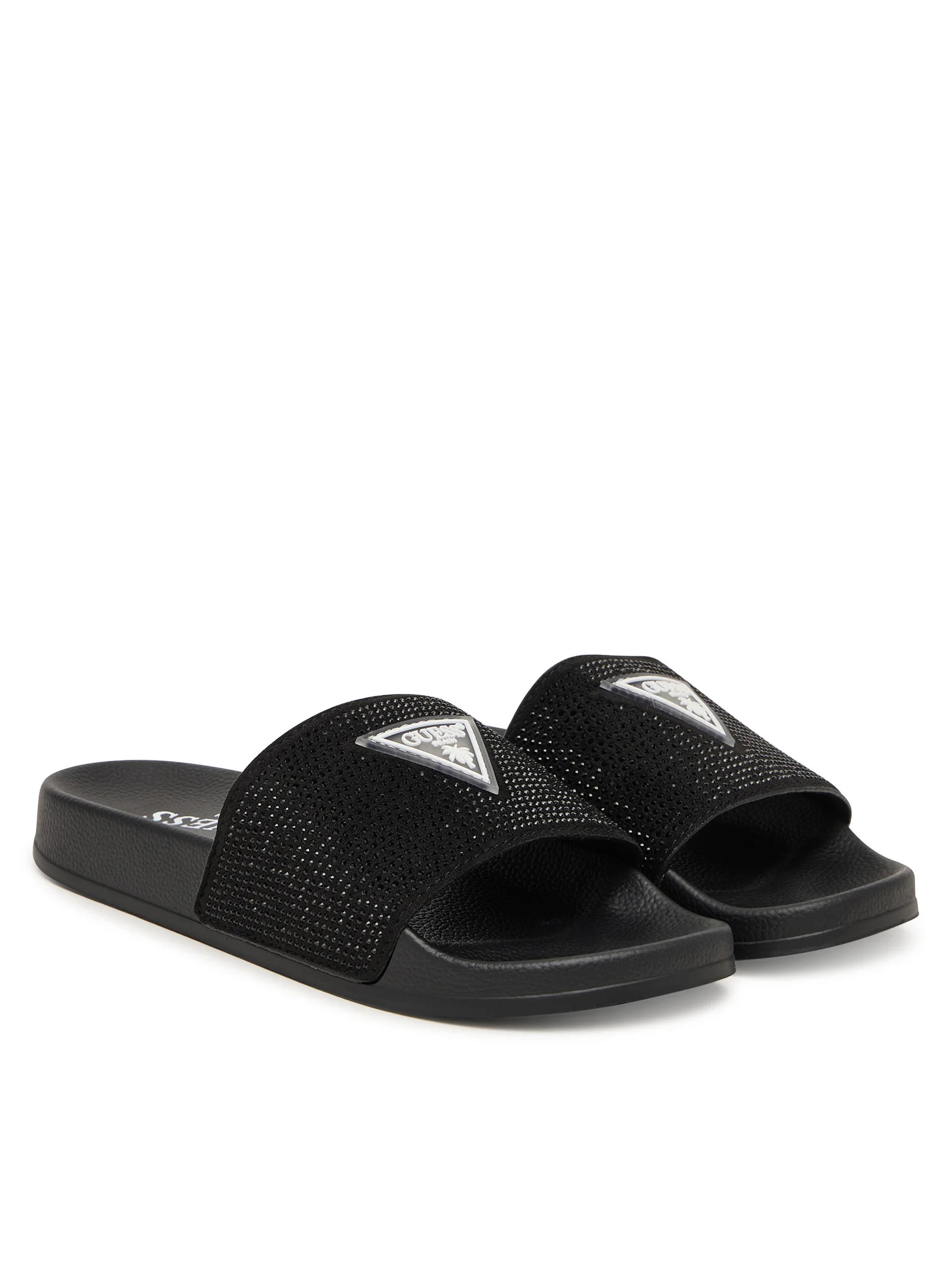 Guess Γυναικεία Σαγιονάρα Beach Slippers Rhinestones (E6GZ16BB00F-JBLK)