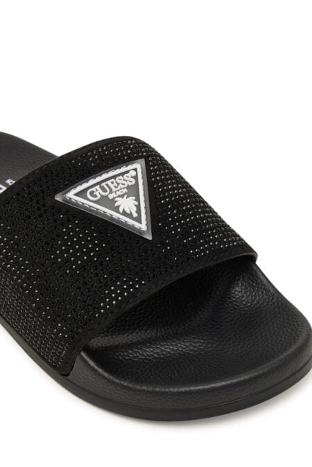 Guess Γυναικεία Σαγιονάρα Beach Slippers Rhinestones (E6GZ16BB00F-JBLK)