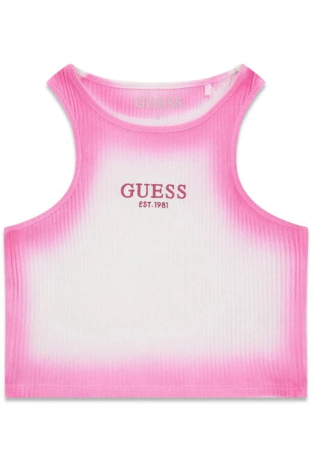 Guess Παιδική Αμάνικη Μπλούζα Rib Tank Top Ροζ Girl (J6GI22KCSK4-G4A2) _2
