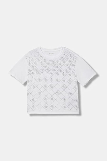 Guess Παιδική Κοντομάνικη Μπλούζα Boxy Λευκό Girl (J6GI05K6YW4-G011)