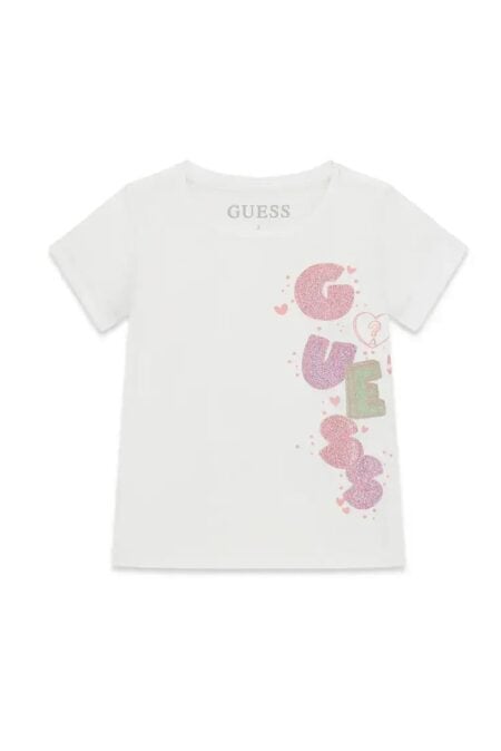 Guess Παιδική Κοντομάνικη Μπλούζα Με Λογότυπο High Low Girl (K6GI05K6YW4-G011)