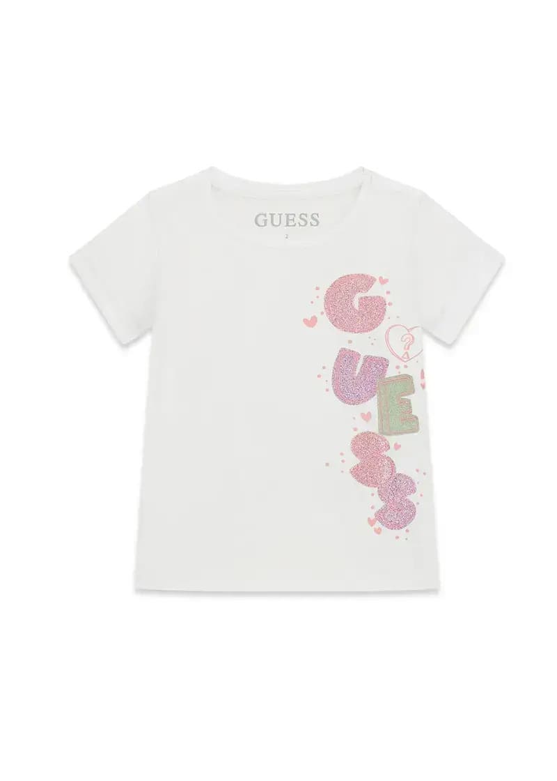 Guess Παιδική Κοντομάνικη Μπλούζα Με Λογότυπο High Low Girl (K6GI05K6YW4-G011)