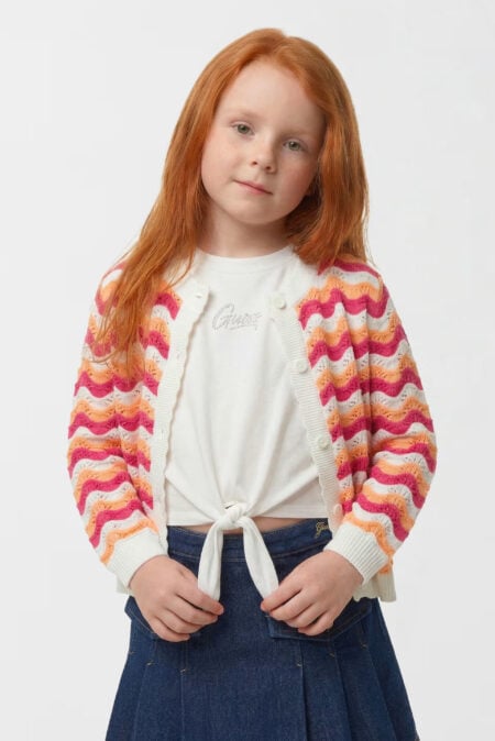 Guess Παιδική Πλεκτή Ζακέτα Crochet Girl (K6GR01Z5411-S49C)