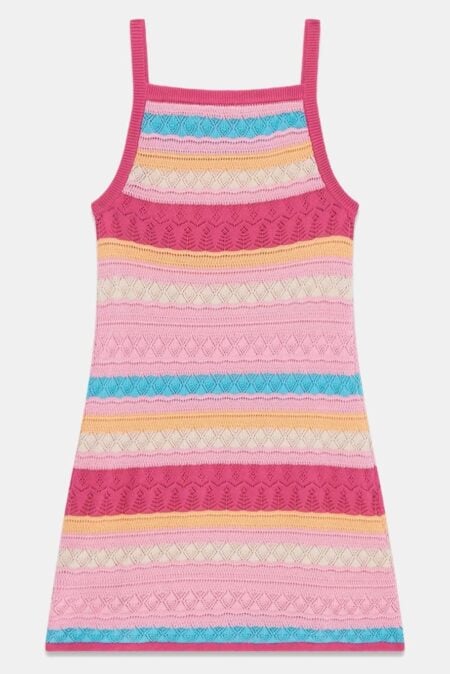 Guess Παιδικό Αμάνικο Φόρεμα Πολύχρωμο Crochet Dress Girl (J6GK31Z5480-S40Q)