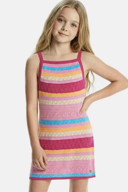 Guess Παιδικό Αμάνικο Φόρεμα Πολύχρωμο Crochet Dress Girl (J6GK31Z5480-S40Q)