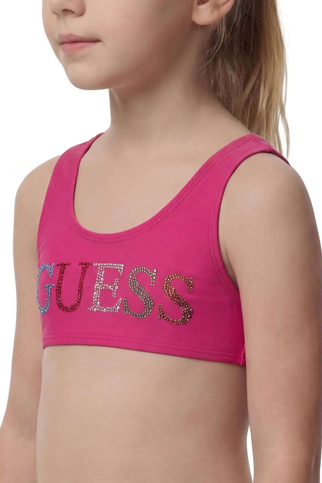 Guess Παιδικό Μαγιό Bikini Με Λογότυπο Στρας Φούξια Girl (J6GZ28KCA60-G4A2)