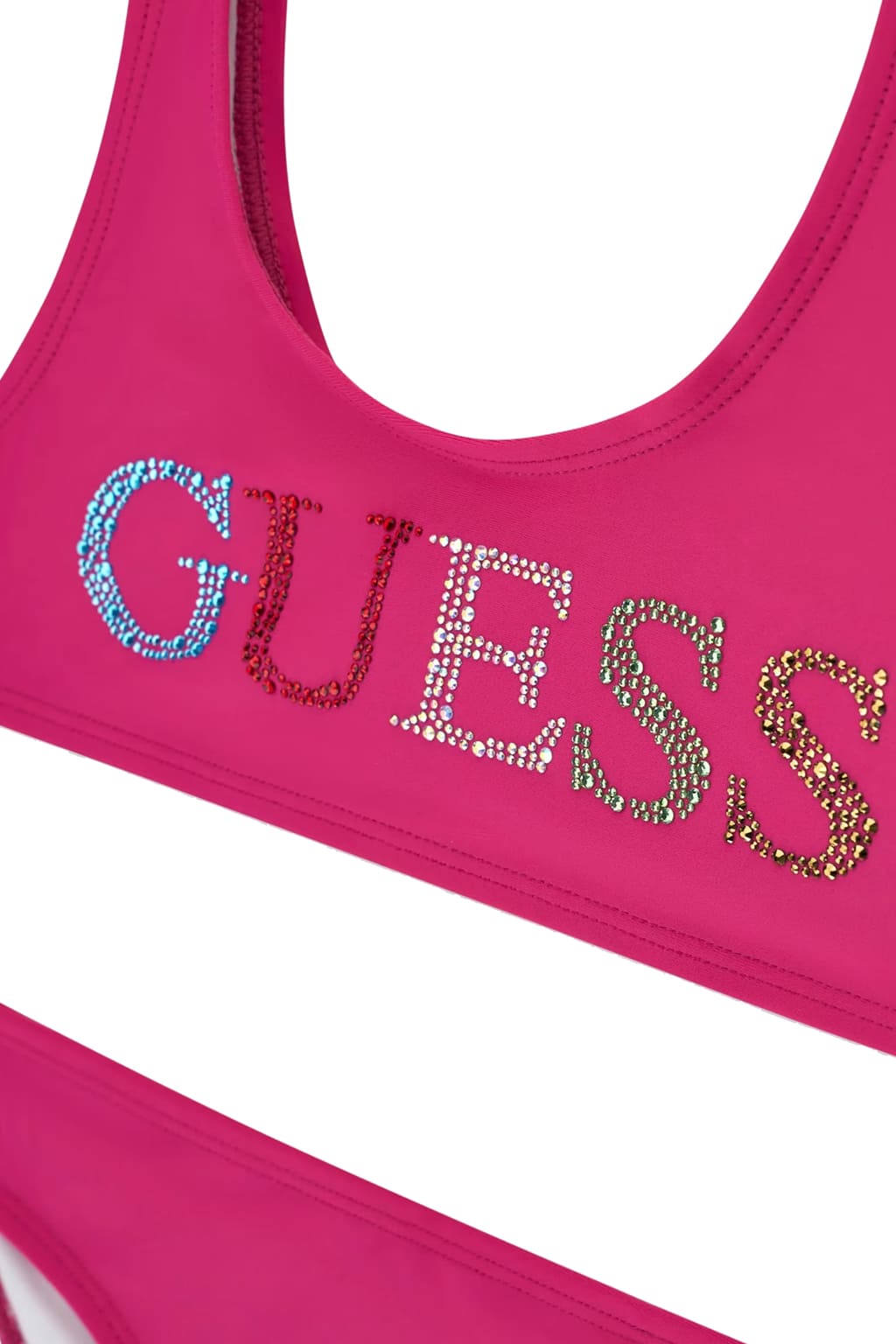 Guess Παιδικό Μαγιό Bikini Με Λογότυπο Στρας Φούξια Girl (J6GZ28KCA60-G4A2)