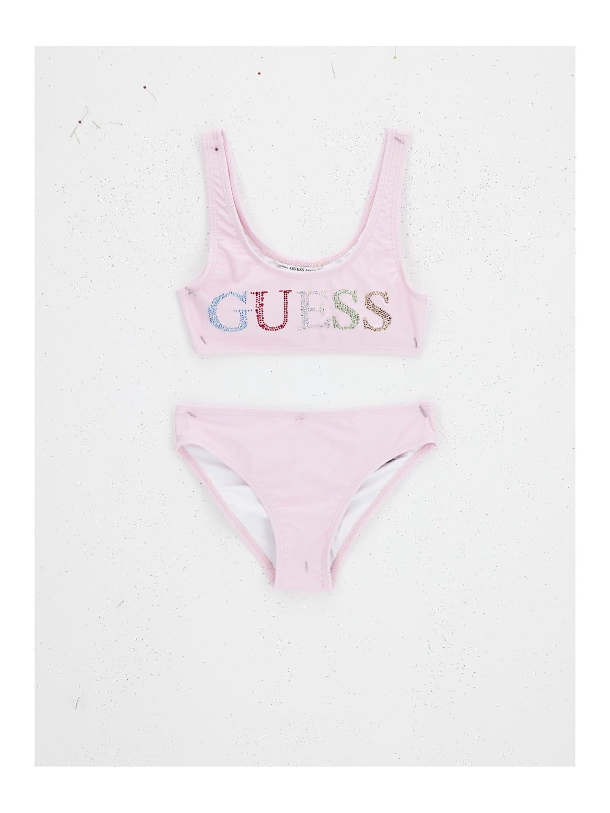 Guess Παιδικό Μαγιό Bikini Με Λογότυπο Στρας Ροζ Girl (J6GZ28KCA60-G67D)