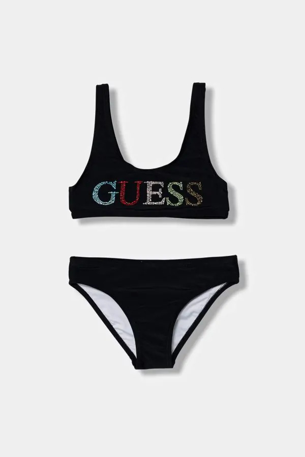 Guess Παιδικό Μαγιό Bikini Με Λογότυπο Στρας Μαύρο Girl (J6GZ28KCA60-JBLK)
