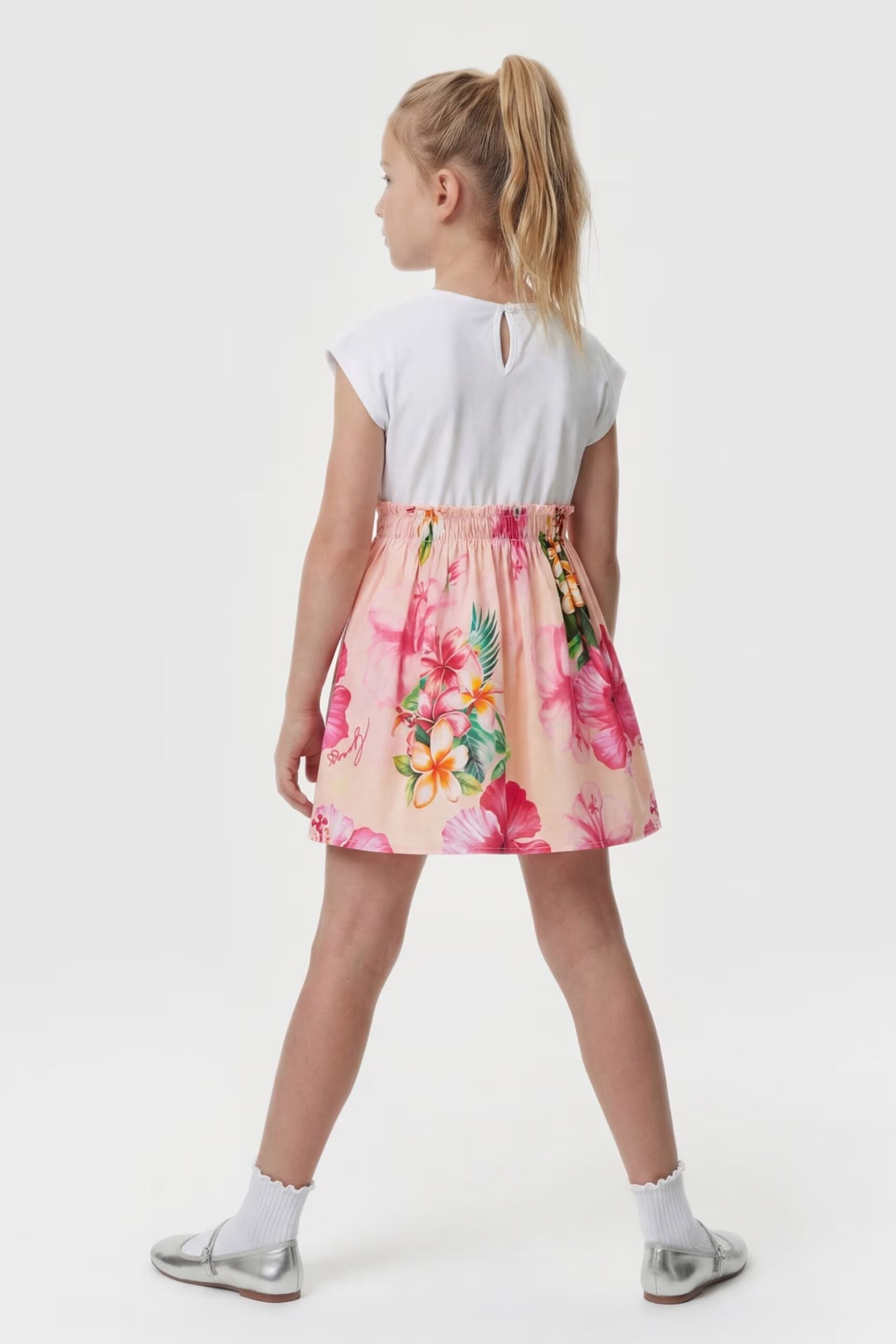 Guess Παιδικό Φόρεμα Με Λογότυπο Glitter Mixed Fabric Dress Girl (K6GK05K6YW0-P9LB)
