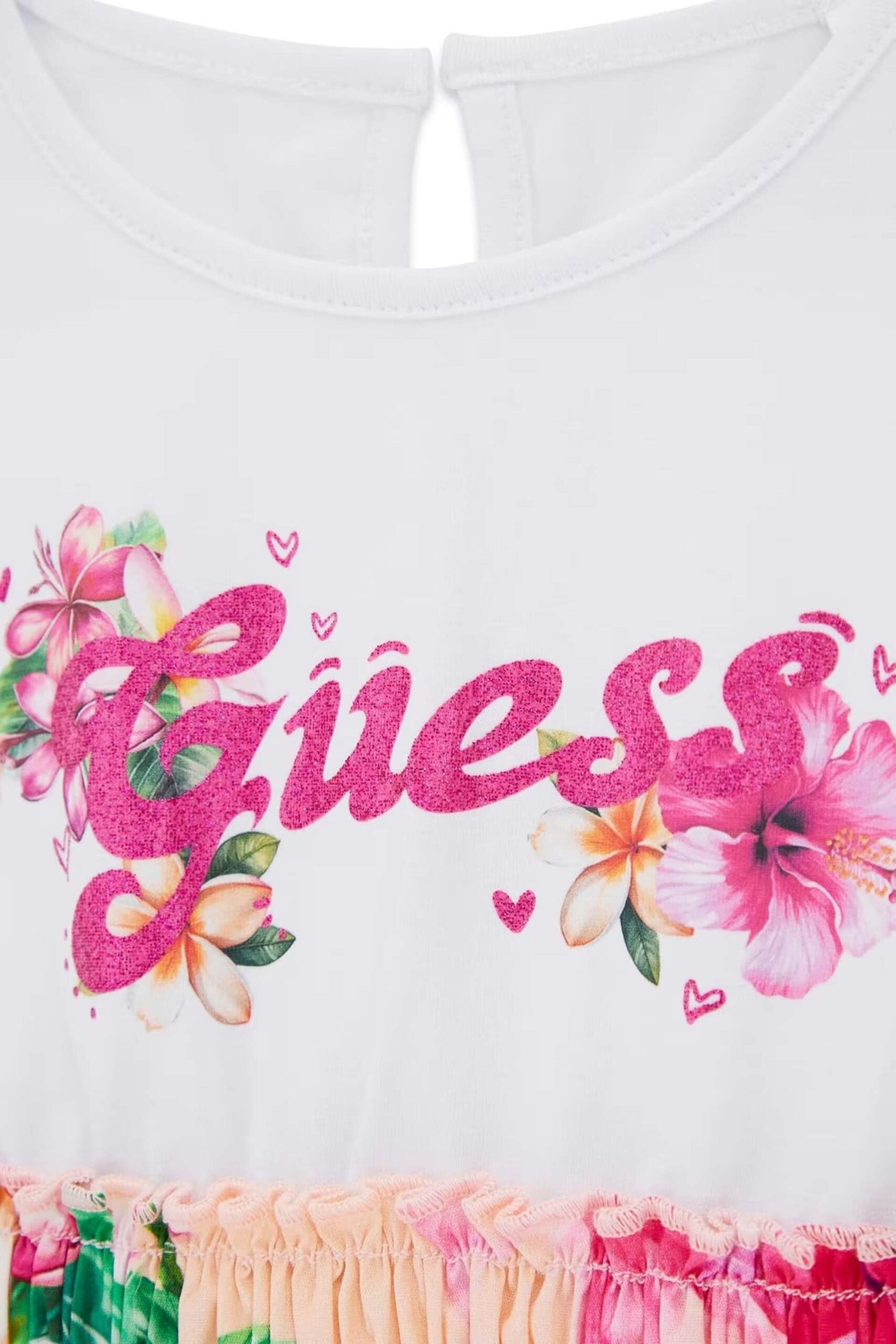 Guess Παιδικό Φόρεμα Με Λογότυπο Glitter Mixed Fabric Dress Girl (K6GK05K6YW0-P9LB)