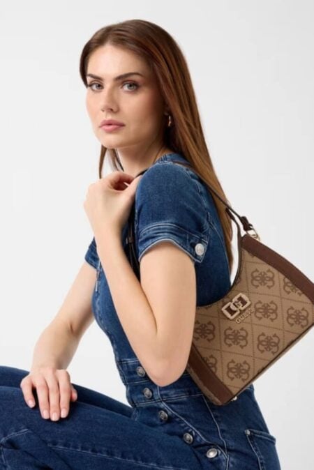 Guess Γυναικεία Τσάντα Ώμου Karnilla Logo Shoulder (HWOS9901180-LGW)